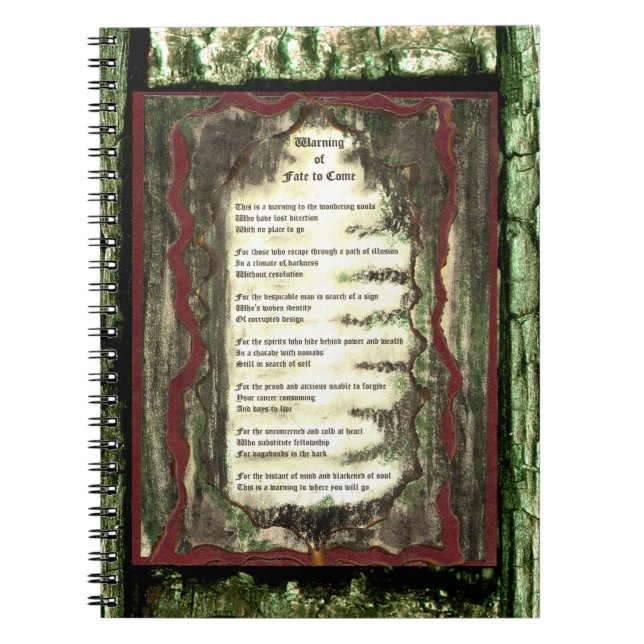 Warning of Fate To Come Notebook (Front)