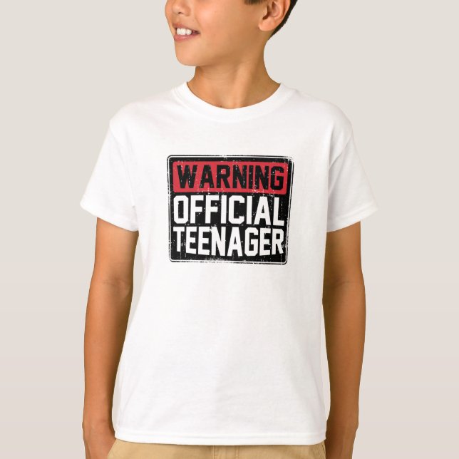 Warning Official Teenage Birthday T-Shirt (Front)