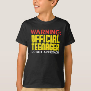 Warning Official Teenager Funny 13th Birthday 13 T-Shirt