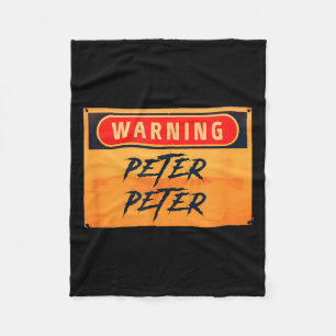 Warning Peter Peter Pumpkin Eater Funny Halloween Fleece Blanket