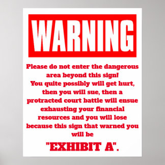 warning poster