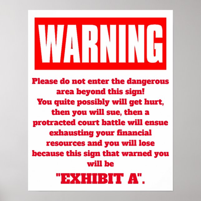 warning poster (Front)