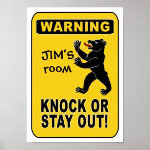 Warning poster - customize!