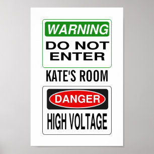 Warning poster - customize!