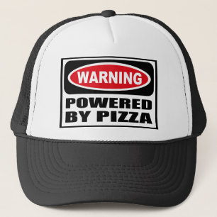 Warning POWERED BY PIZZA Hat
