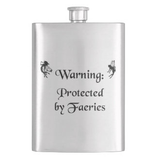 Warning: Protected by Faeries Hip Flask
