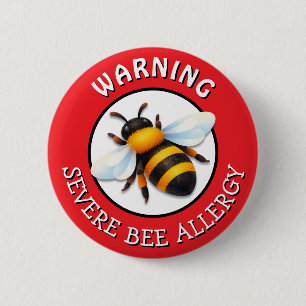 Warning Severe BEE Allergy Alert Button