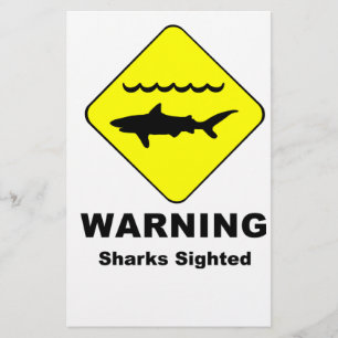 Warning Sharks Sighted Symbol