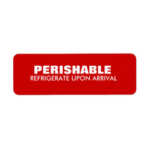 Warning  Shipping Perishable Red