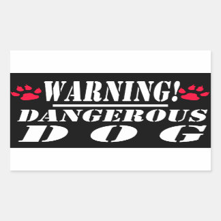 Warning Sign | Dangerous Dog Sticker