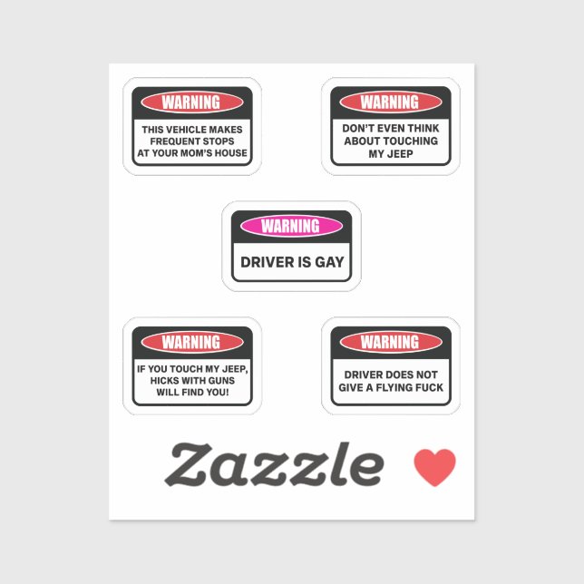 Warning Sign III Sticker (Sheet)