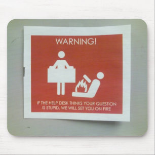 Warning Sign Mouse Pad