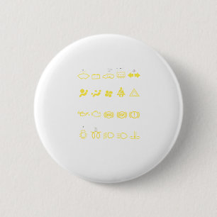 Warning signs 101 2 inch round button
