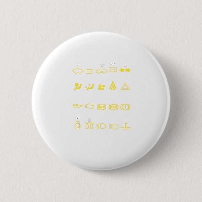 Warning signs 101 2 inch round button (Front)