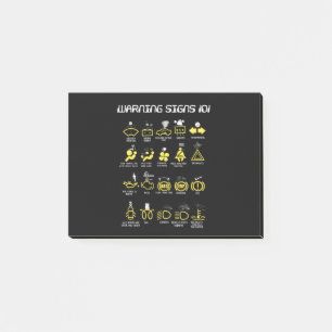 Warning signs 101 post-it notes