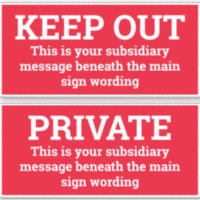 Warning Signs - Two Signs as Stickers