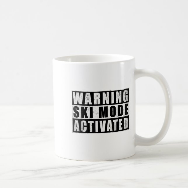 Warning Ski Mode Activated  Coffee Mug (Right)