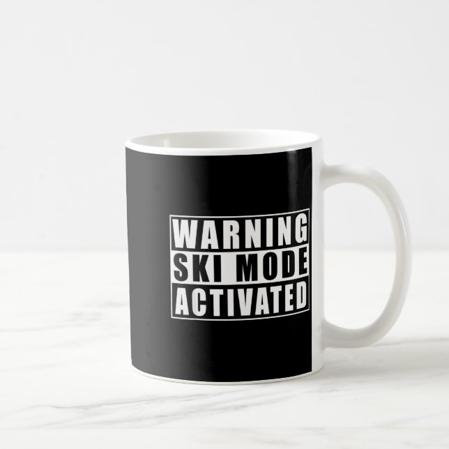 Warning ski mode activated  coffee mug (Right)