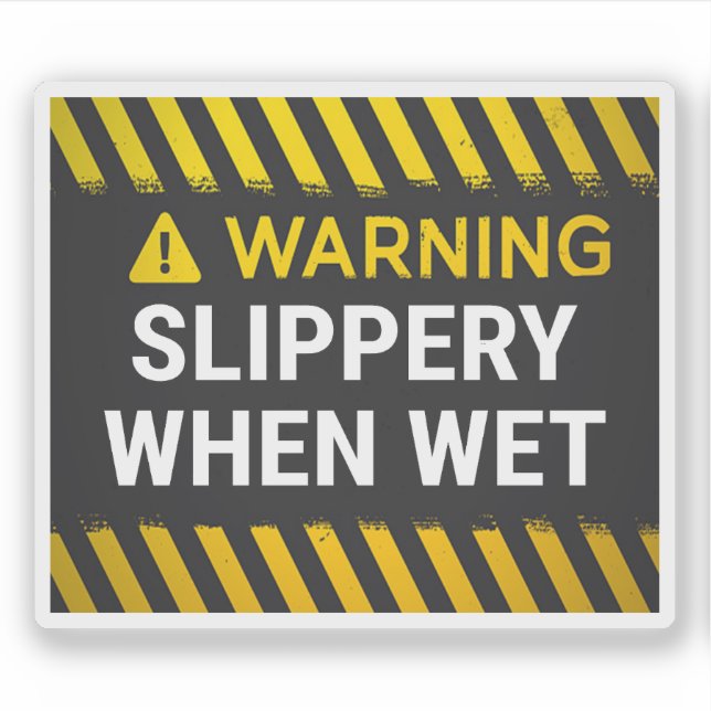 Warning Slippery When Wet  (Front)
