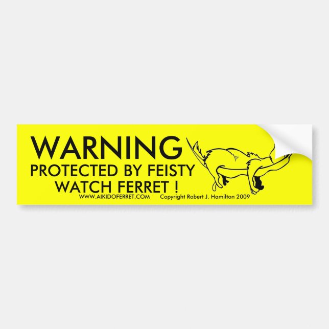 "WARNING" Snoozer Bumper Sticker (Front)