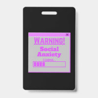 Warning Social Anxiety Pink Loading Tab