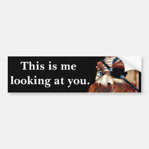 Warning  Statement  - Funny Scary Face Bumper Sticker
