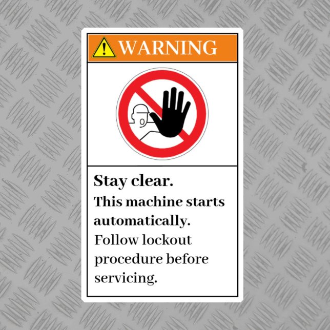 Warning Stay Clear Label (Creator Uploaded)