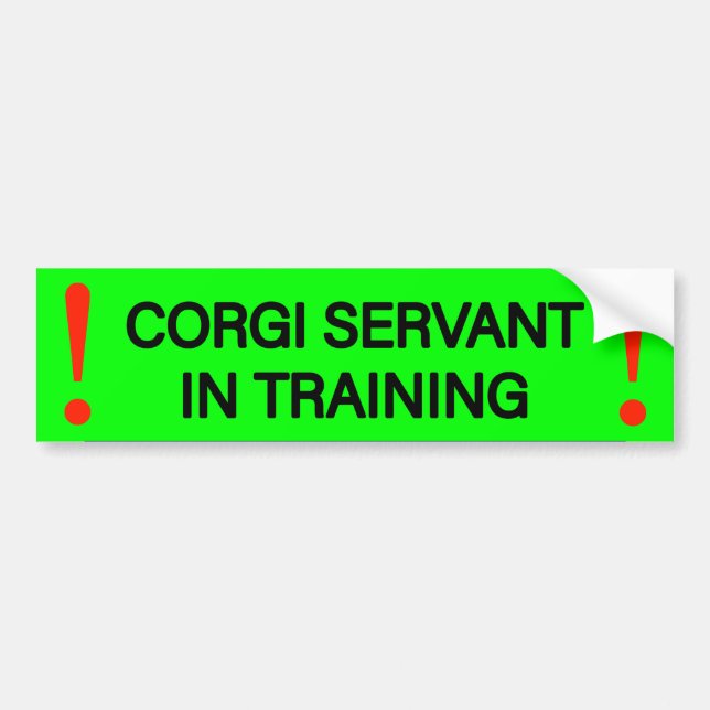 Warning sticker Corgi servant (Devant)