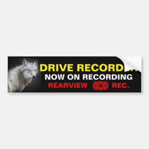 Warning Sticker：Wolf Bumper Sticker