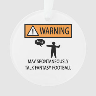 Warning Talk Fantasy Football Ornament
