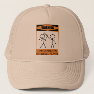 Warning Temperamental Handbell Player Trucker Hat