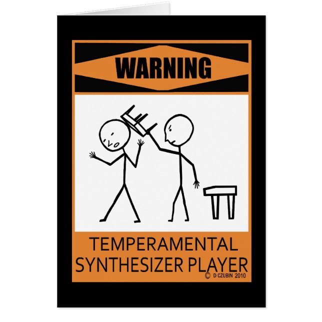 Warning! Temperamental Synthesizer Player (Front)