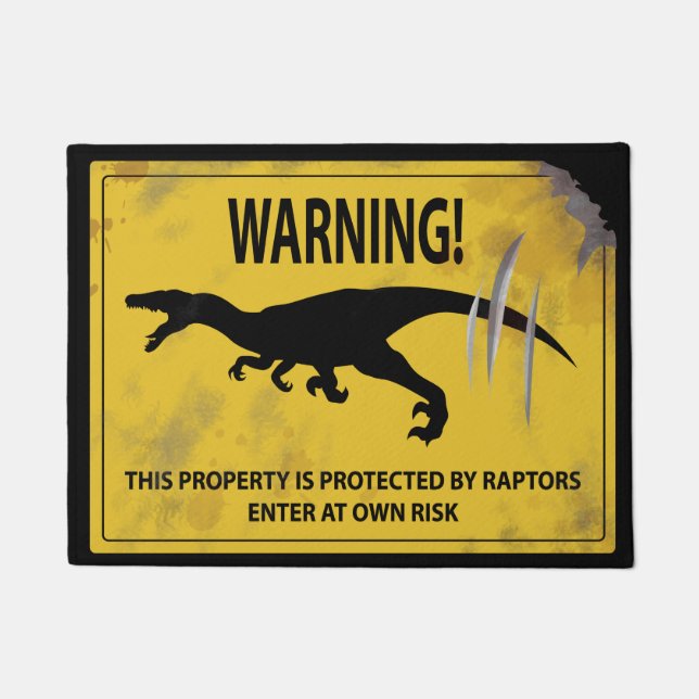 Warning! This Property is Protected by Raptors Doormat (Front)