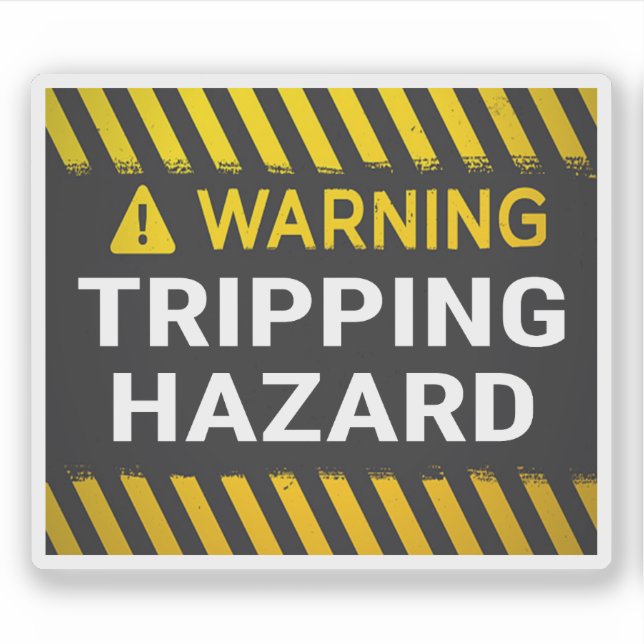 Warning Tripping Hazard  (Front)