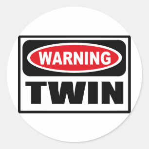 Warning TWIN Sticker
