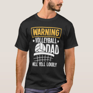 Warning Volleyball Mom Will Yell Loudly T-Shirt