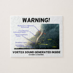 Warning! Vortex Sound Generated Inside (Tornado) Jigsaw Puzzle