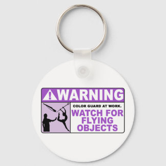 WARNING Watch For Flying Objects! Keychain