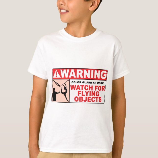WARNING Watch For Flying Objects! T-Shirt (Front)
