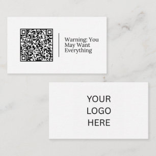 Warning: You May Want Everything Customizable QR Business Card