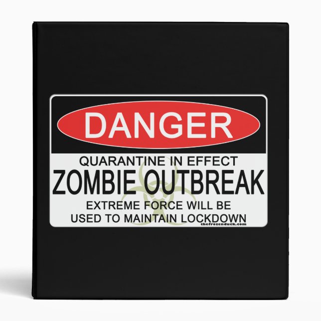 Warning - Zombie Outbreak Binder (Front)