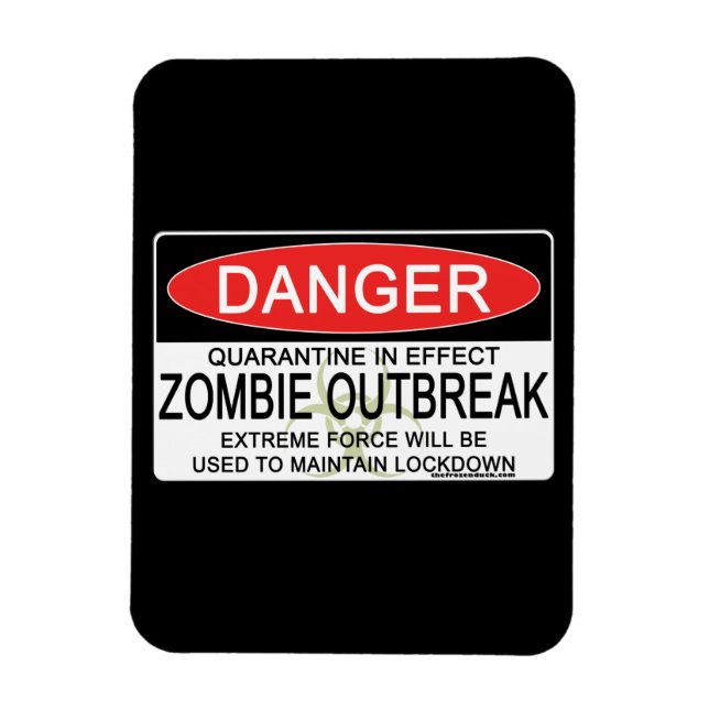 Warning - Zombie Outbreak Magnet (Vertical)