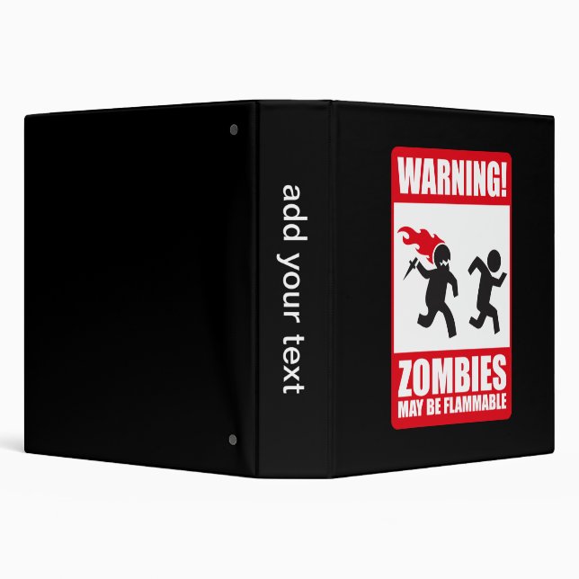 Warning: Zombies are flammable Binder (Background)