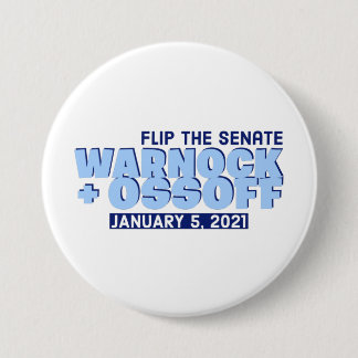 Warnock and Ossoff 3 Inch Round Button