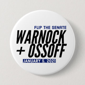 Warnock Our Ossoff 3 Inch Round Button