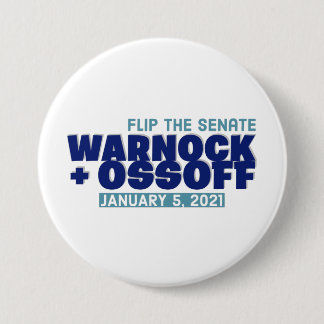 Warnock Our Ossoff 3 Inch Round Button