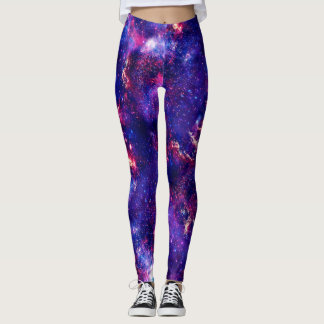 Warp Speed Nebula Galaxies Pattern Leggings