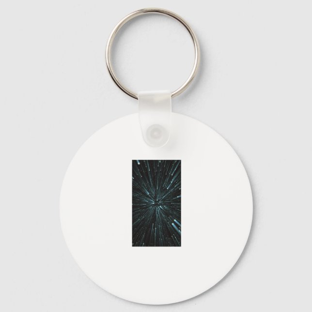 Warp Speed Sticker  Keychain (Front)