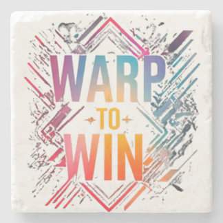 Warp to win stone coaster