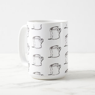 Warped Bendy Cartoon Coffee Mug on a Mug